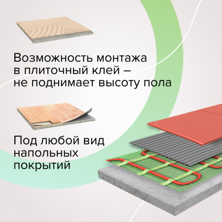 Тонкий нагревательный мат CALEO SUPERMAT 200-0,5-4,2 м2