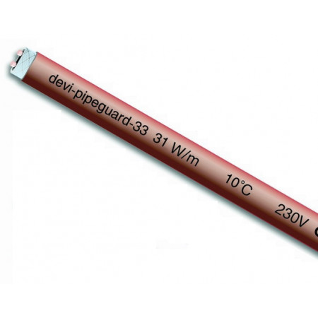Греющий кабель DEVI Pipeguard 33 экранированный