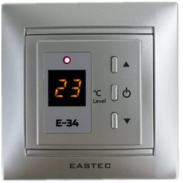 Терморегулятор для теплого пола Eastec E-34 серебро (Legrand, Unica)