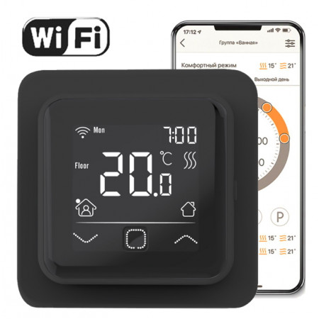 Wi-Fi терморегулятор для теплого пола ERGERT FLOOR CONTROL 360W BLACK