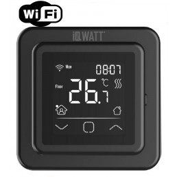 Терморегулятор для теплого пола IQWATT IQ THERMOSTAT SMART HEAT WI-FI black