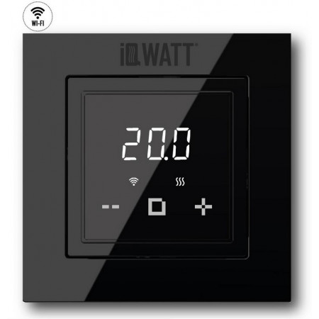 Терморегулятор для теплого пола IQWATT IQ THERMOSTAT D black WI-FI