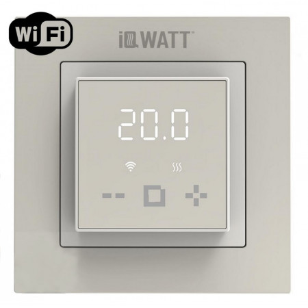Терморегулятор для теплого пола IQWATT IQ THERMOSTAT D WI-FI (песочный)