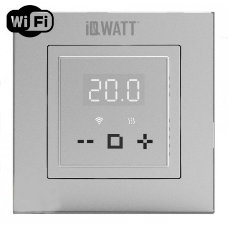 Терморегулятор для теплого пола IQWATT IQ THERMOSTAT D WI-FI (серебристый металлик)