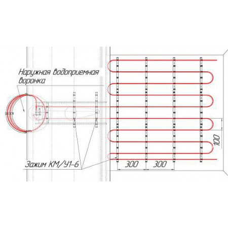Крепление КМ/У1-6 для плоской кровли
