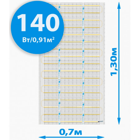 Инфракрасный теплый пол RIM Light-70 140Вт/0.91м²  (70*130см)