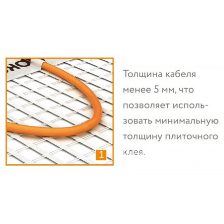 Нагревательный мат под плитку Теплолюкс Tropix МНН 80 Вт/0,5 кв.м