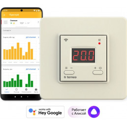 Wi-Fi терморегулятор для теплого пола Terneo ax (беж)