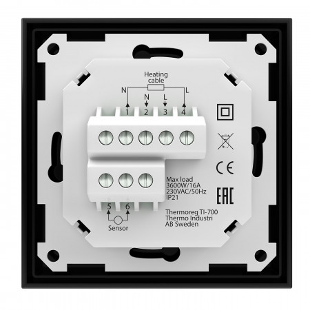 Терморегулятор для теплого пола Thermoreg TI-700 NFC Black