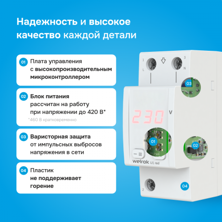 Вольтамперметр Welrok U1 red