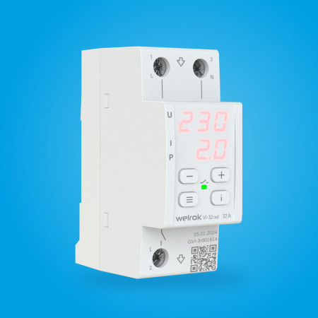 Реле напряжения Welrok VI-32 red с контролем тока