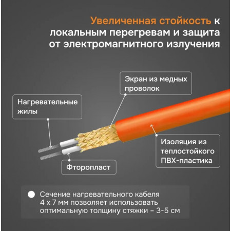 Нагревательный кабель Welrok RD2s 0,400 кВт 20 м
